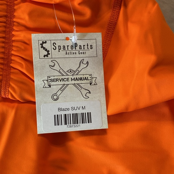 NWT Orange Athletic Running Shorts with Pockets on Liner - Picture 3 of 3
